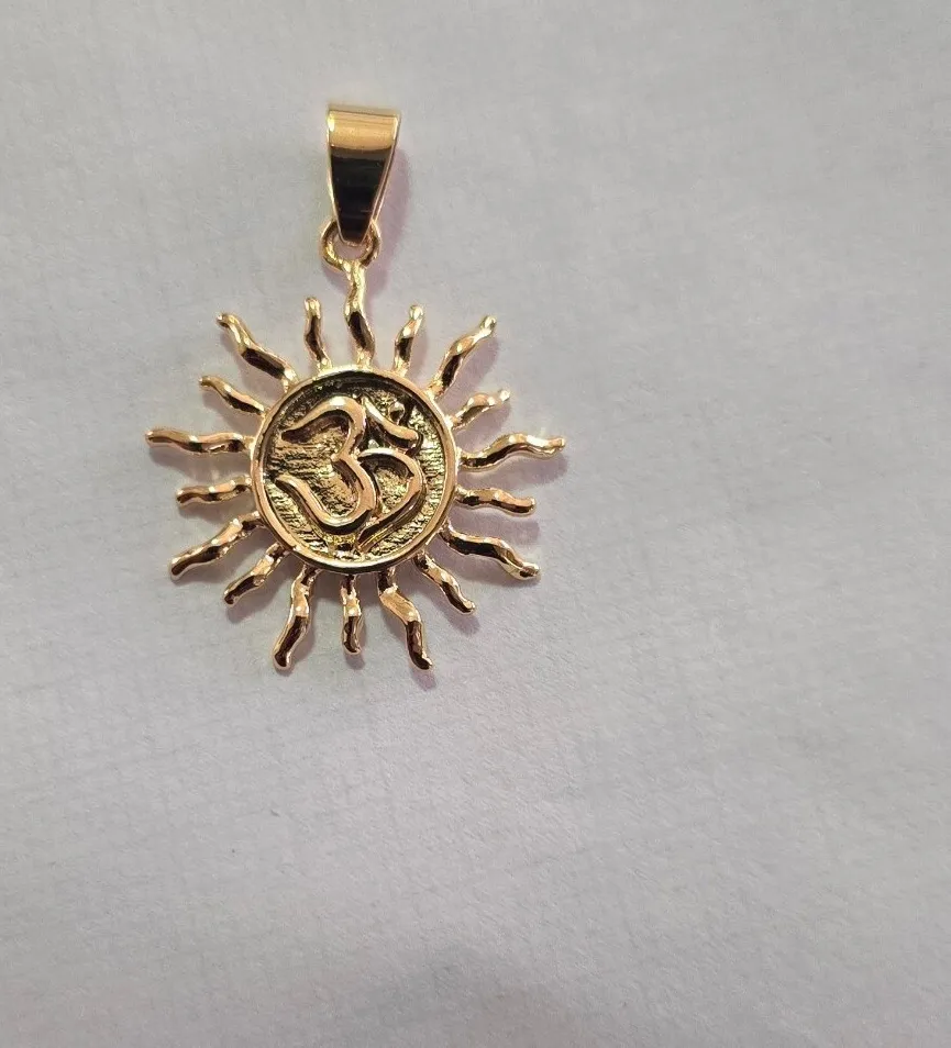 Authentic Om Pendant Gold Plated New 