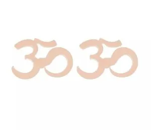 Authentic Sacred Breath Rose Gold Om Studs