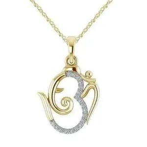 Authentic The Radiant Remover of Obstacles: 10K Gold Plated Ganesha Om Talisman