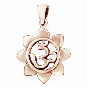 Authentic The Blooming Lotus Aum Rose Gold Pendant