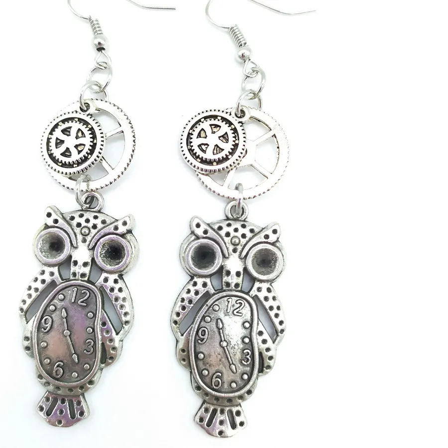 Authentic Mystic Clock‑Owl Earrings: Golden Wings of Timeless Wisdom