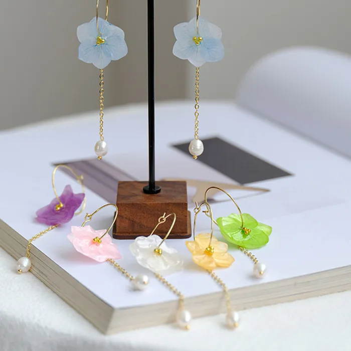 Authentic Botanical Essence Hydrangea Earrings