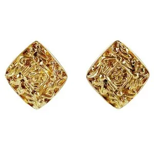 Authentic Celestial Diamond Clip‑On Earrings – Golden Radiance