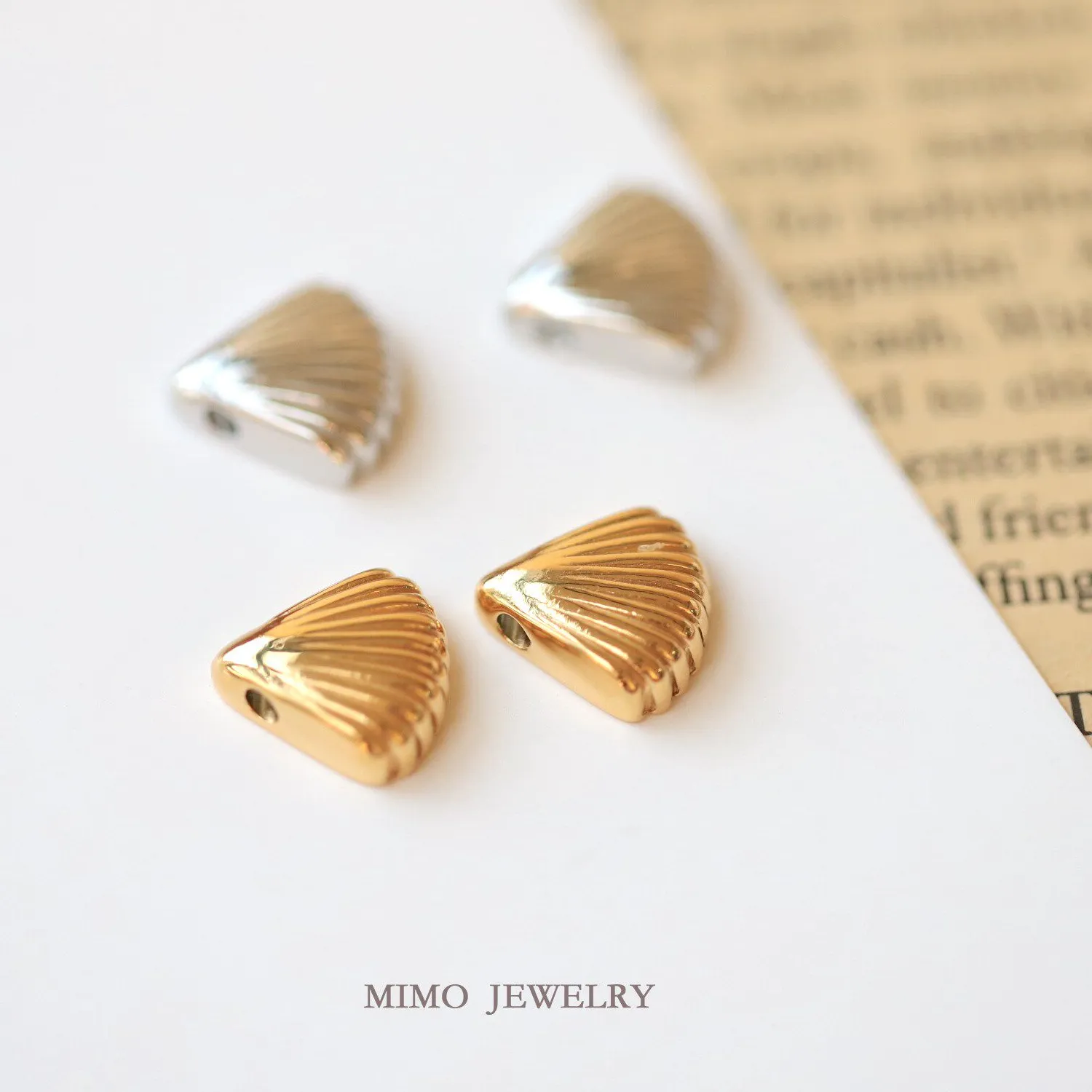 Authentic Aura of the Deep: Gold-Plated Titanium Shell Talisman