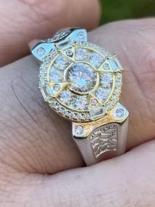 Authentic The Celestial Compass Solitaire: 14k Gold and 925 Silver Navigator Ring
