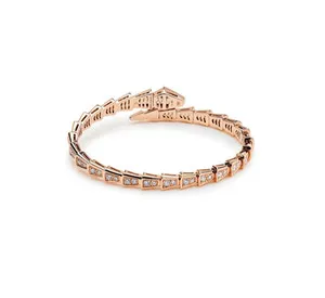 Authentic The Ouroboros Whisper: 18K Rose Gold-Plated Serpent Embrace Bracelet