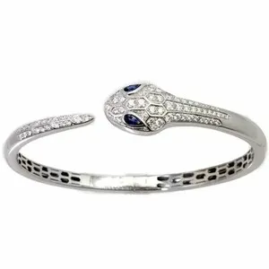 Authentic Kundalini Serpent's Whisper: Moissanite Bangle of Inner Strength