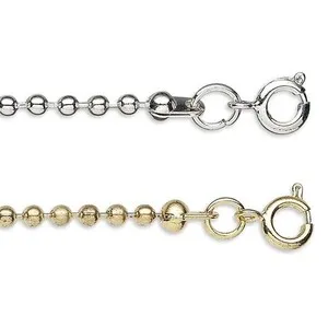 Authentic The Path of Sovereignty: 2.4mm Golden Sphere Chain