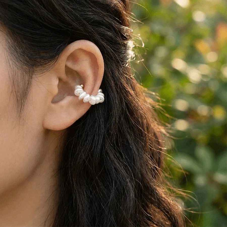 Authentic The Golden Crescent Pearl Ear Embrace