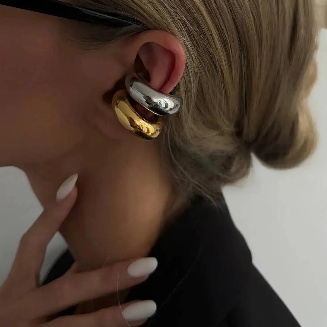 Authentic The Crystalline C-Curvature Geometrical Ear Crest