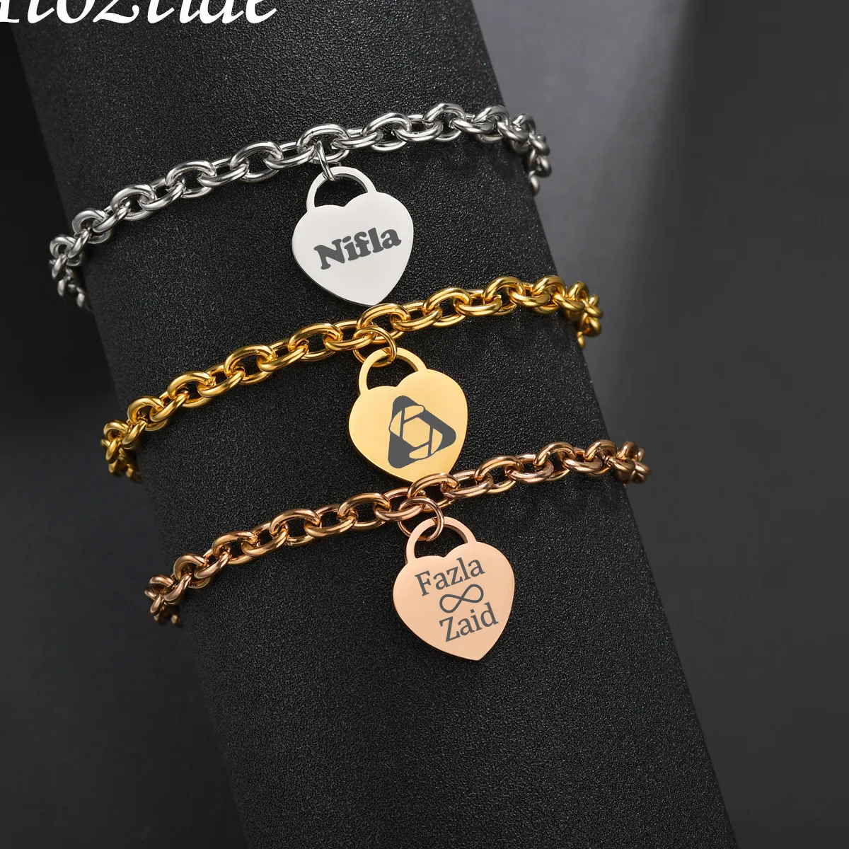 Authentic Mystic Heart Name Bracelet – Celestial Steel Charm