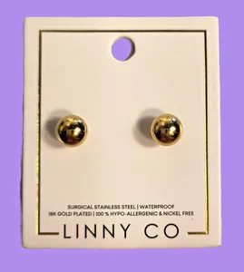 Authentic Celestial Orbs: 18K Gold-Plated Sacred Geometry Studs