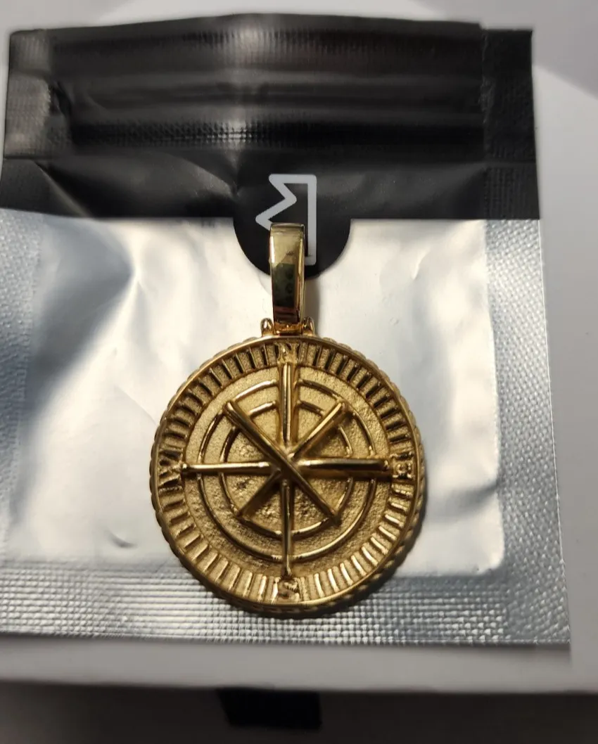 Authentic Triple Crown 18K Gold Plated Baseball Bat Compass 33mm