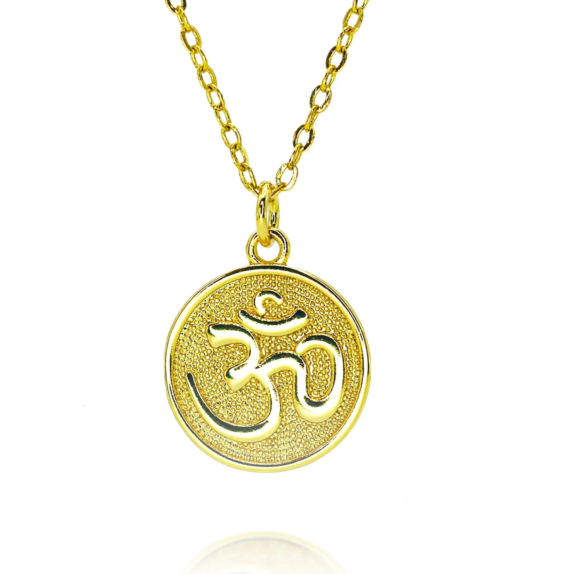 Authentic Echoes Of The Eternal Gold Plated Om Medallion Charms For Sacred Adornment