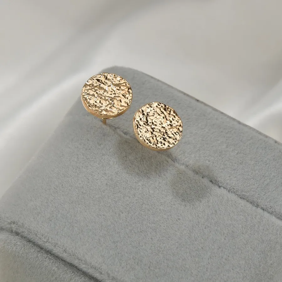 Authentic Radiant Sol Eclipse Matte Gold Studs