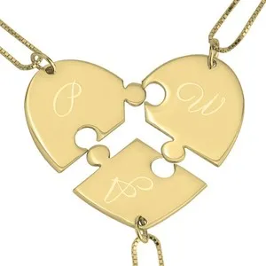 Authentic The Triad of Souls: Personalized Interlocking Initial Amulet
