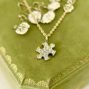 Authentic The Labyrinth of Light Puzzle Pendant in 14K Yellow Gold Plated Brilliance