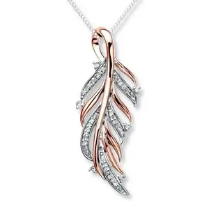 Authentic The Celestial Plume: 14k Rose Gold Feather of Divine Alignment