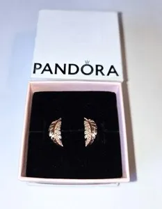 Authentic Mystical Wings of Ascension: 14K Rose Gold-Plated Feather Stud Earrings