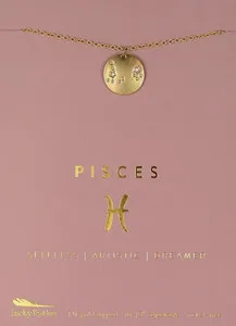 Authentic Celestial Tide Pisces Feather Talisman in Radiant Gold