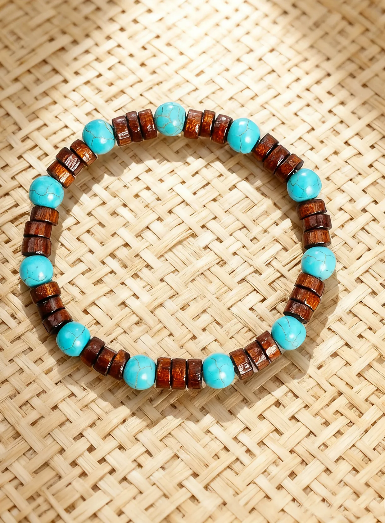 Authentic The Earthen Sanctuary Turquoise and Wood Talisman