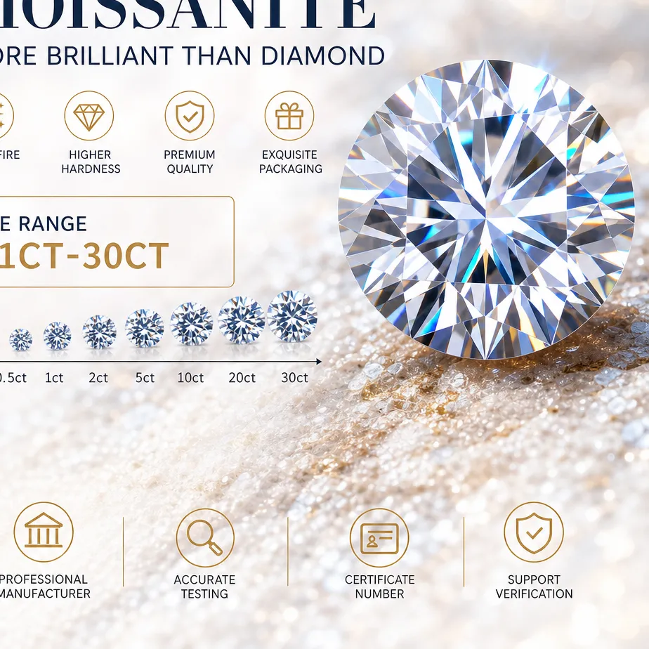 Authentic Celestial Moissanite Radiance 0.1 30Ct Gra Certified Gem