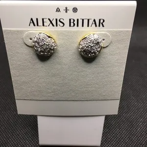 Authentic Solanales Celestial Orbs: 14K Gold-Plated Crystal Studs