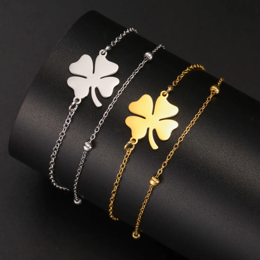 Authentic The Emerald Isle Clover Talisman: Double Layer Sacred Geometry Bracelet