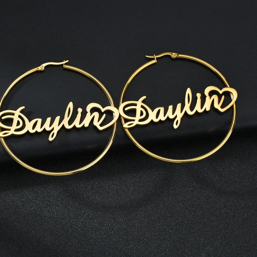 Authentic The Sigil of Identity: Personalized Golden Hoops of Sacred Resonance