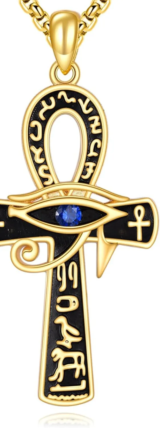 Authentic Ankh of Protection - Golden Light of the Eye of Horus