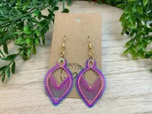 Authentic Tears Of Aurora Filigree Gold- Plated Teardrop Earrings Of Celestial Light