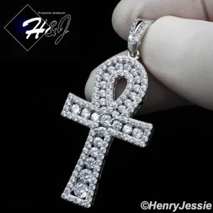 Authentic Eternal Life Key‑Ankh Cross Talisman – Icy CZ Blessing in Gold‑Plated Sterling Silver