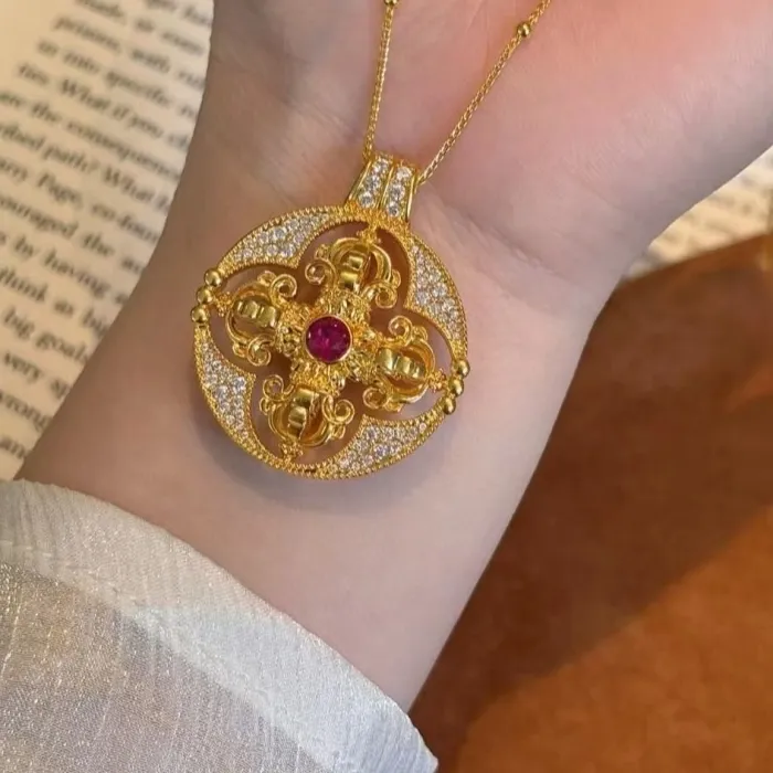 Authentic The Celestial Navigator: 18K Gold Cross of Eternal Guidance