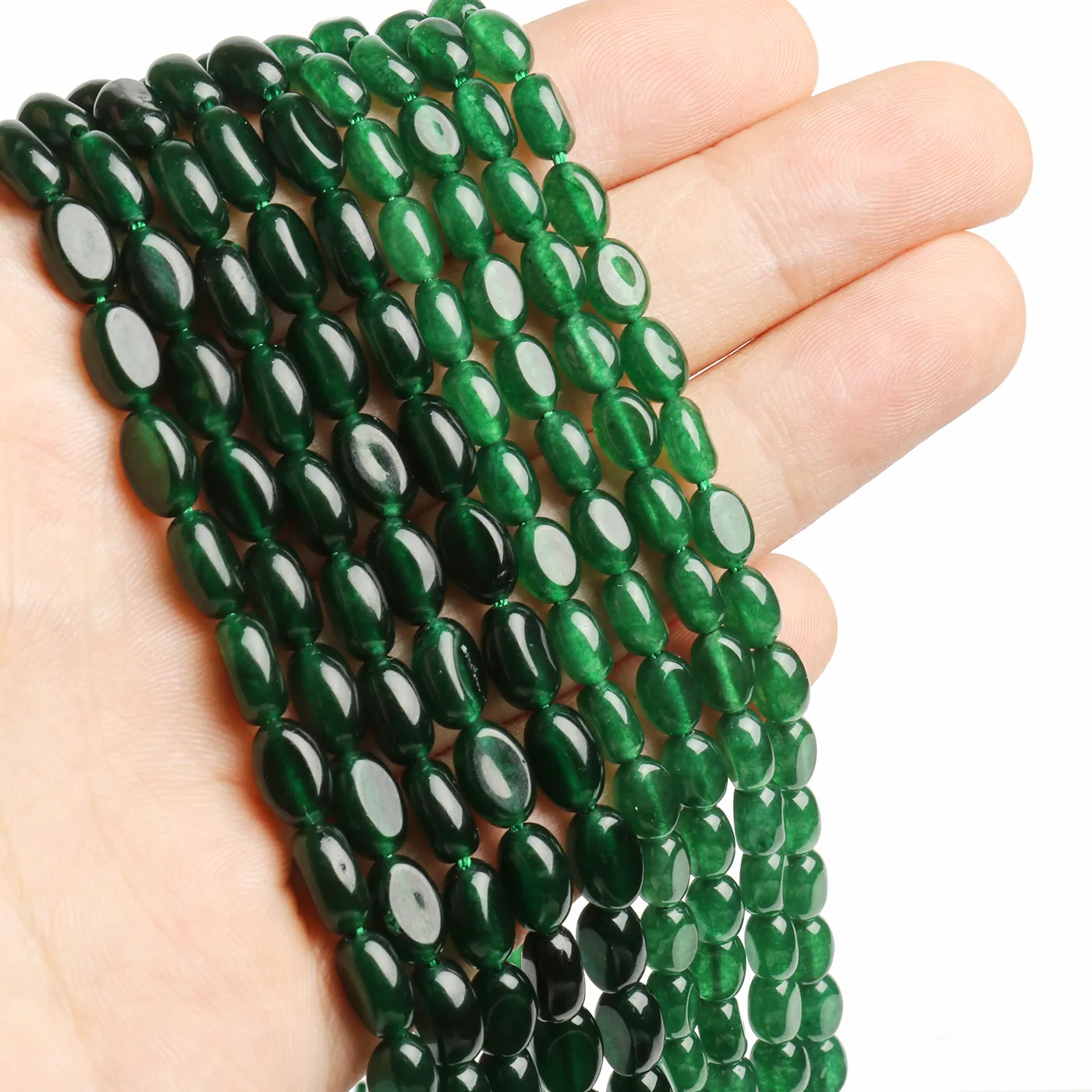 Authentic Empowered by Nature: Dark Green Jade Chalcedony Beads for Spiritual Growth