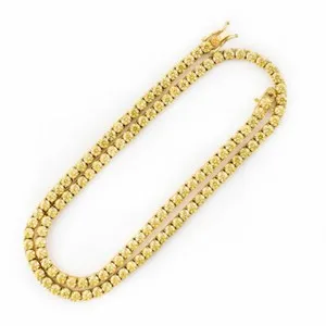 Authentic Radiant Solar Conduit: The VVS1 Moissanite Gold-Plated Tennis Chain