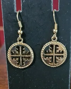 Authentic Guardian's Ascension: Elevate Your Spirit with these Luminous Gold Plated Earrings
