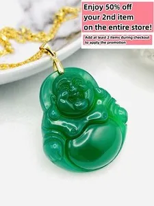 Authentic Guardian of Serenity: Jade Buddha Pendant