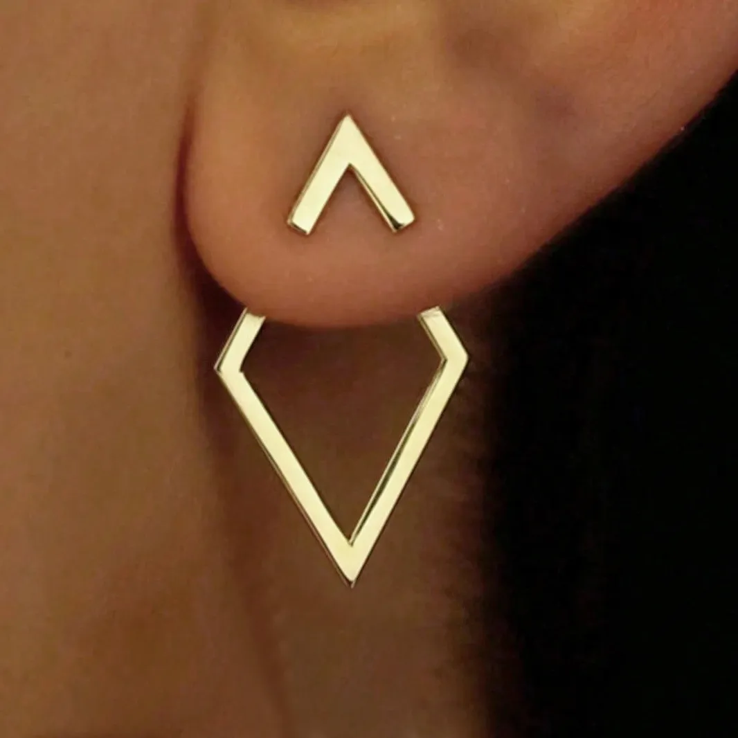 Authentic The Celestial Vector: Diamond-Shaped Arrow Studs of Direction and Intent