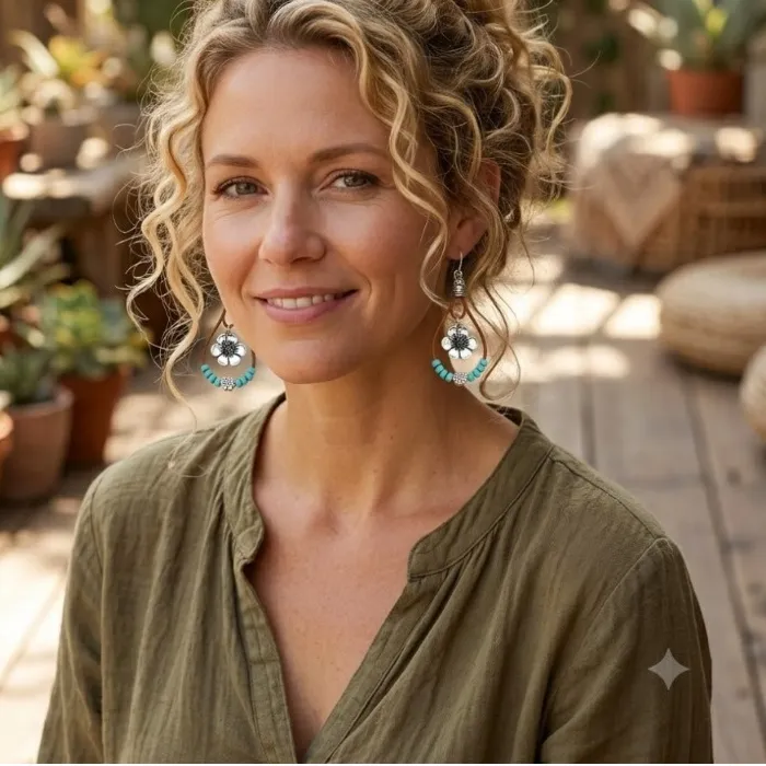 Authentic Celestial Bloom Teardrop Talismans: A Symphony of Earth and Sky
