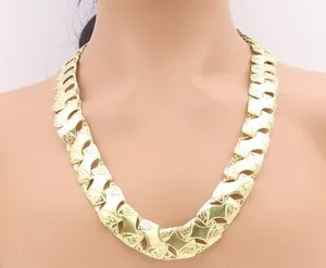 Authentic Golden Harmony: Interlocking Cuban Link Pendant