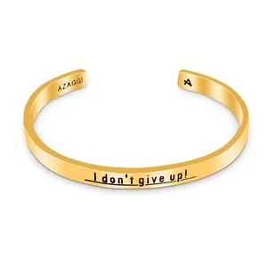 Authentic Unyielding Spirit: Azaggi Gold Plated Cuff of Resilience