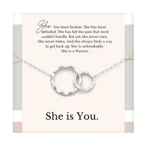 Authentic Inspirational Necklace for Women – 14K Gold Plated Jewelry for Courage, ...