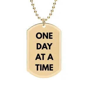 Authentic Motivational Dog Tag Necklace | Inspirational Pendant | for Men & Women