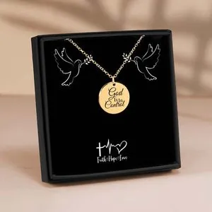Authentic God Is In Control Inspirational Christian Necklace Jewlery