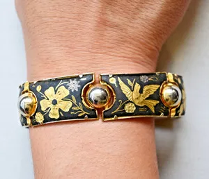 Authentic Dove's Wings of Serenity - Floral Harmony in Gold