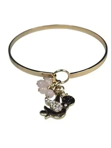 Authentic Vera Bradley Women's Dove Free Spirit Gold Plated Charm Bangle Bracelet NWT