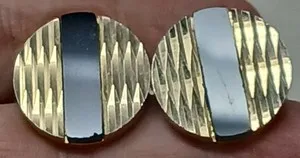 Authentic The Obsidian Horizon Gold-Plated Celestial Cufflinks