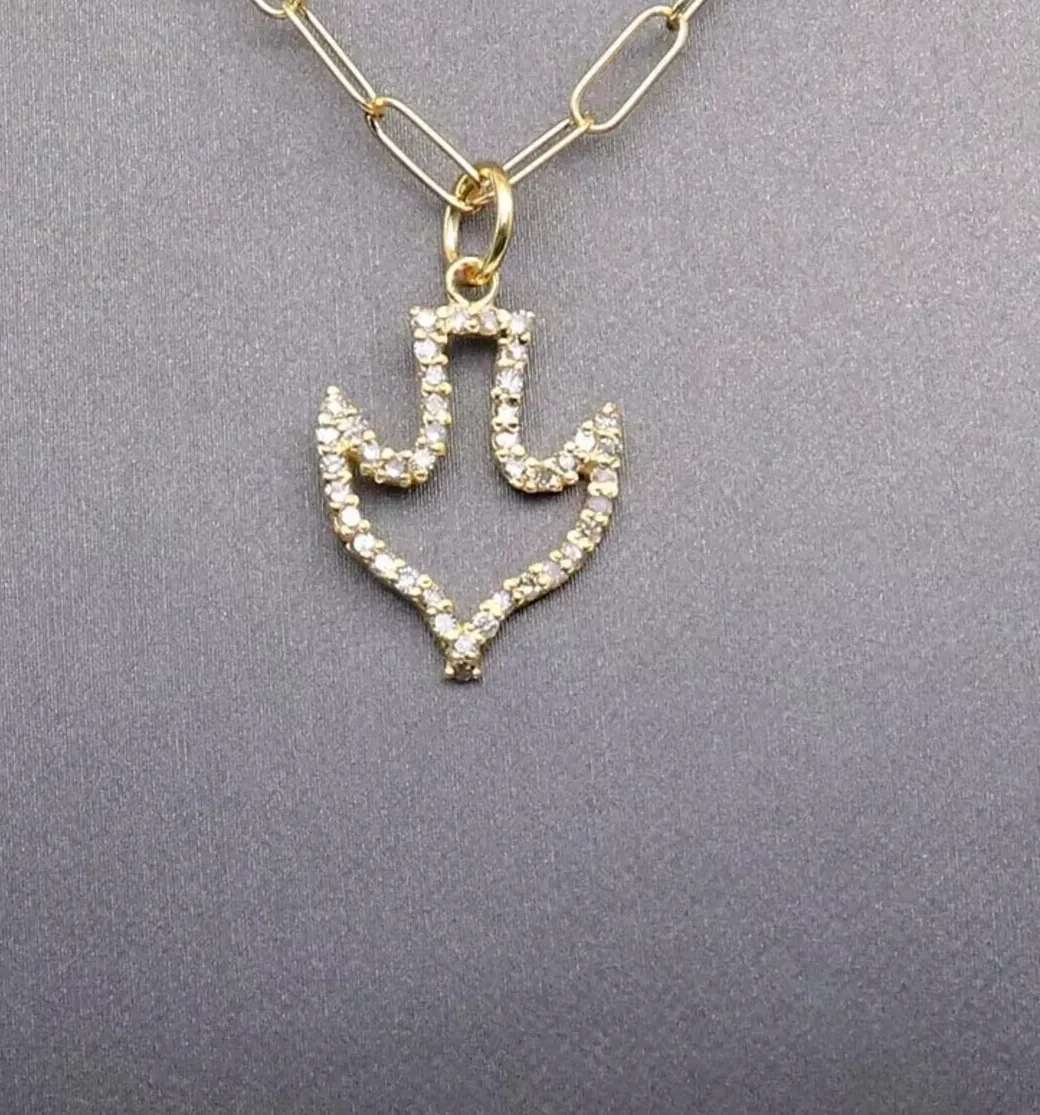 Authentic 1.00Ct Round Cut Simulated Diamond Dove Charm Pendant 14k Yellow Gold Plated