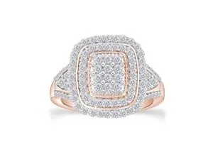 Authentic Radiant Vow: The Diamond Double Frame Sacred Band