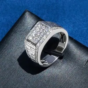 Authentic The Cipher Vanguard Moissanite Signet in 14K White Gold Finish